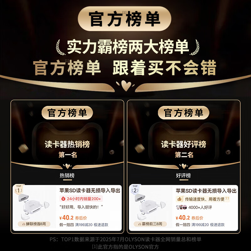 OLYSON three-in-one card reader multi-function suitable for Apple 17 mobile phone USB3.0 DJI Sony Canon SLR camera SD card Type-c computer iPad recorder TF memory card green Apple/TYPE-C/USB interface TF/SD card 3.0 upgraded version