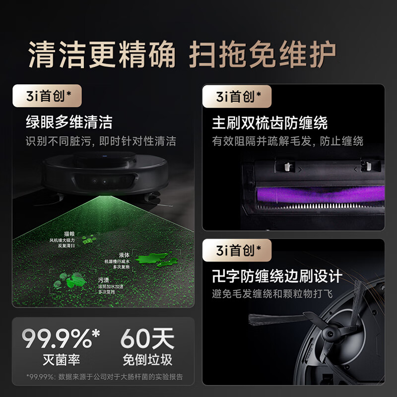 3I sweeping robot F1 Pro drum live washing floor washing robot steam hot water sweeping and mopping all in one smart home fully automatic cleaning 3i sweeping robot F1 Pro F1 Pro