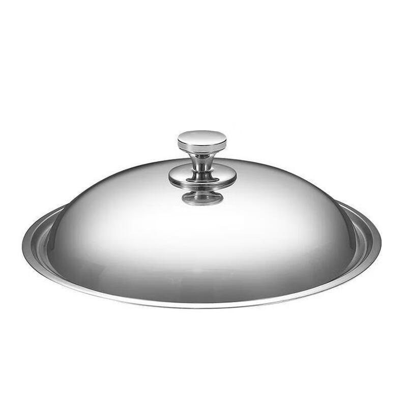 German quality stainless steel pot lid 304 food steel thickened stainless steel pot lid household wok lid 30cm32cm3 steel round handle 38cm