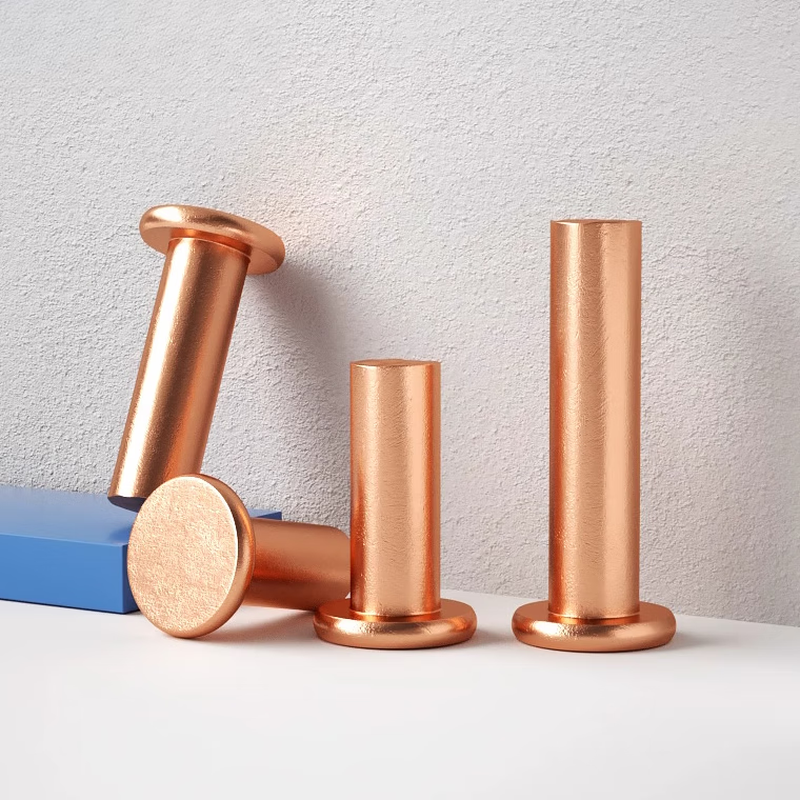 Shouli copper countersunk head copper rivet GB869 percussion solid M2-M8 copper nail copper rivet copper material round head rivet/high quality copper copper M2x2 10 pieces