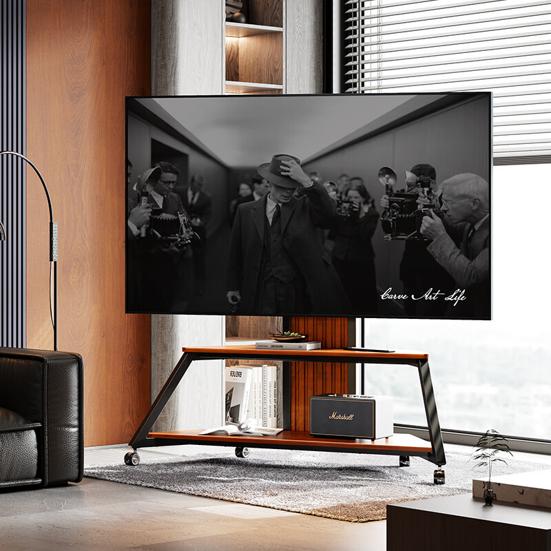 Beishi TV stand removable floor-standing TV stand TV art stand 65/75/85/100-inch TV stand vertical cart shipped by SF Express 50-80 inches/comes with perforated board