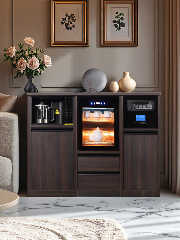 Xiaomi Sunshine Business Office Multifunctional Combination Tea Bar Machine with Ice Making and Disinfection Integrated Refrigerator Refrigerator Storage Tea Cabinet H04-Three-Door Combination-(Tea Bar Machine+Disinfection Cabinet+Freezer)-Smoke Color Ice Warm