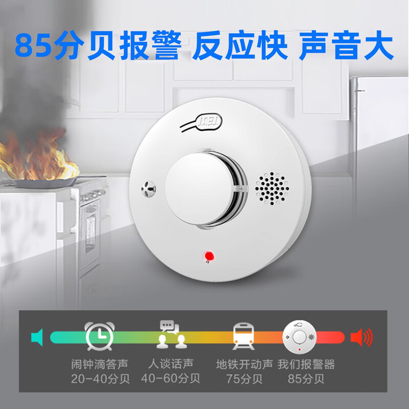 Minggu smoke alarm for home fire protection, national 3C certified commercial independent wireless intelligent fire detection smoke sensor alarm