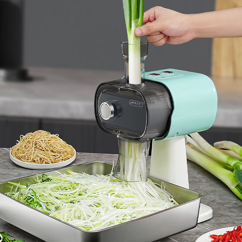 Meizhikou onion shredding machine roast duck green onion pepper electric bean shredder commercial fully automatic onion cutting artifact