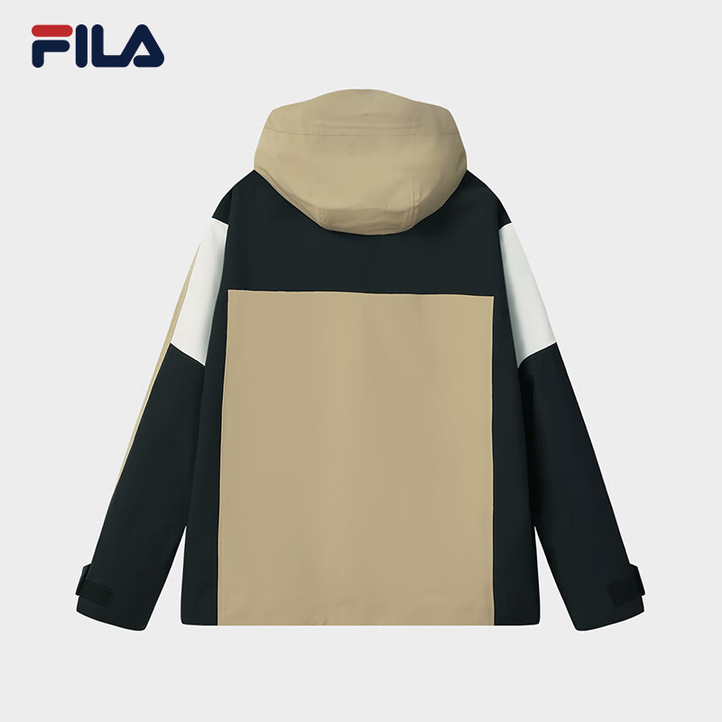 FILA Men's Yiyang Qianxi Same Style Down Jacket Two-piece Set 2025 Winter New Casual Warm Hooded Jacket Algae Brown-LK S 165/88A/S