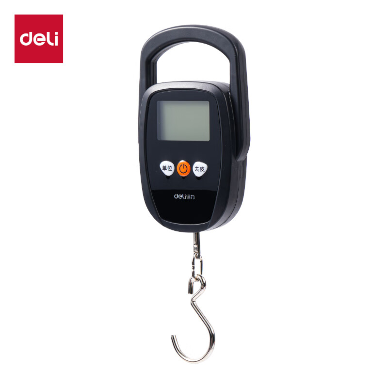 Deli (deli) portable scale electronic scale portable scale mini spring scale kitchen scale gram scale weighing vegetables high-precision luggage scale express weighing device 50Kg/20g black platform TE930