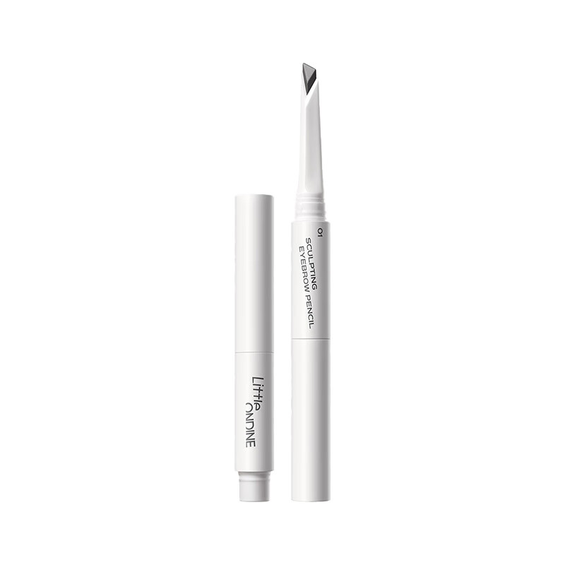 Little Ondine Blade Shaping Eyebrow Pencil 01 Intelligent Gray Black Eyeliner Waterproof, Sweatproof and Not Easily Smudged (Pocket-On) New Year's Gift