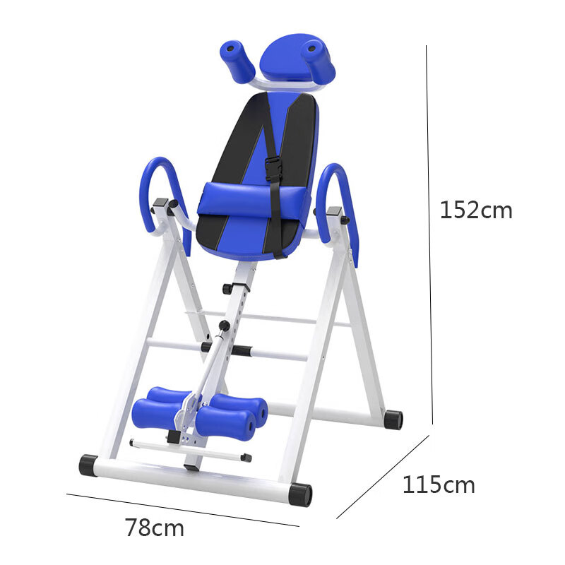 He Jiagong Home Inversion Machine Red and Black Basic Model Upside Down Stretching Assistant Yellow and Black Upgraded Model Inversion Machine Blue and White Flagship Red and Black Flagship Model Seat Belt + Stable Shoulder Rest + Comfortable Airbag Waist Pad