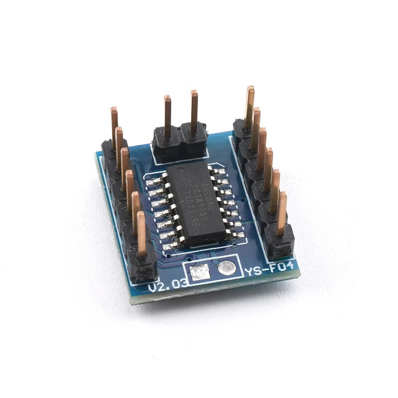 Zejie 6-channel level conversion module inverter level inverter 74HC04 module 6-bit inverter 6-channel level inverter module YS-F04