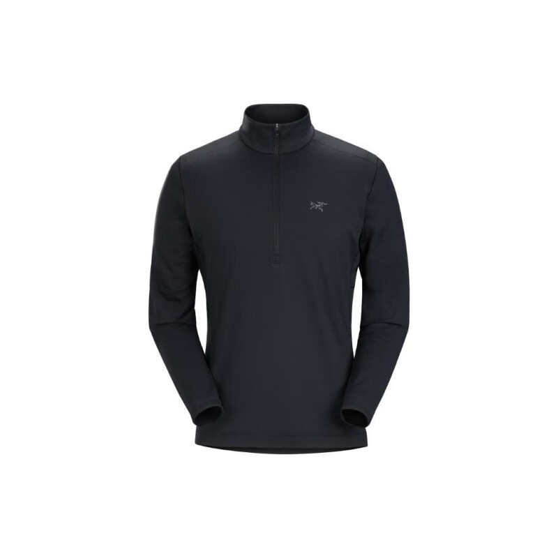 Arc'teryx (ARC TERYX) Christmas gift Arcteryx Motus series AR Zip LS solid color half zipper high collar black gray/Black Heather S