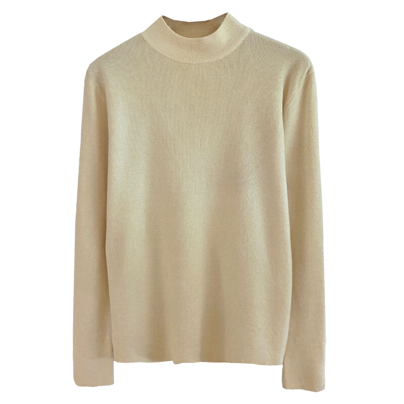 Yu Zhaolin (YUZHAOLIN) half turtleneck bottoming shirt for women autumn and winter 2025 new top with knitted sweater, lazy style, soft waxy sweater, apricot color