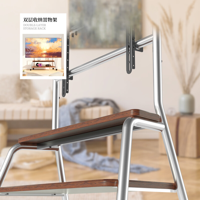 Jinying (50-90) TV stand mobile TV art stand floor stand universal removable TV stand Xiaomi TV hanger cart stainless steel material