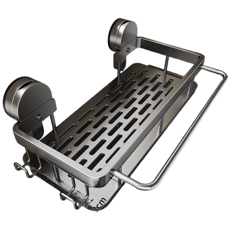 Jingyan kitchen suction cup rag rack punch-free storage rack household storage drain faucet dishwashing steel ball sink storage