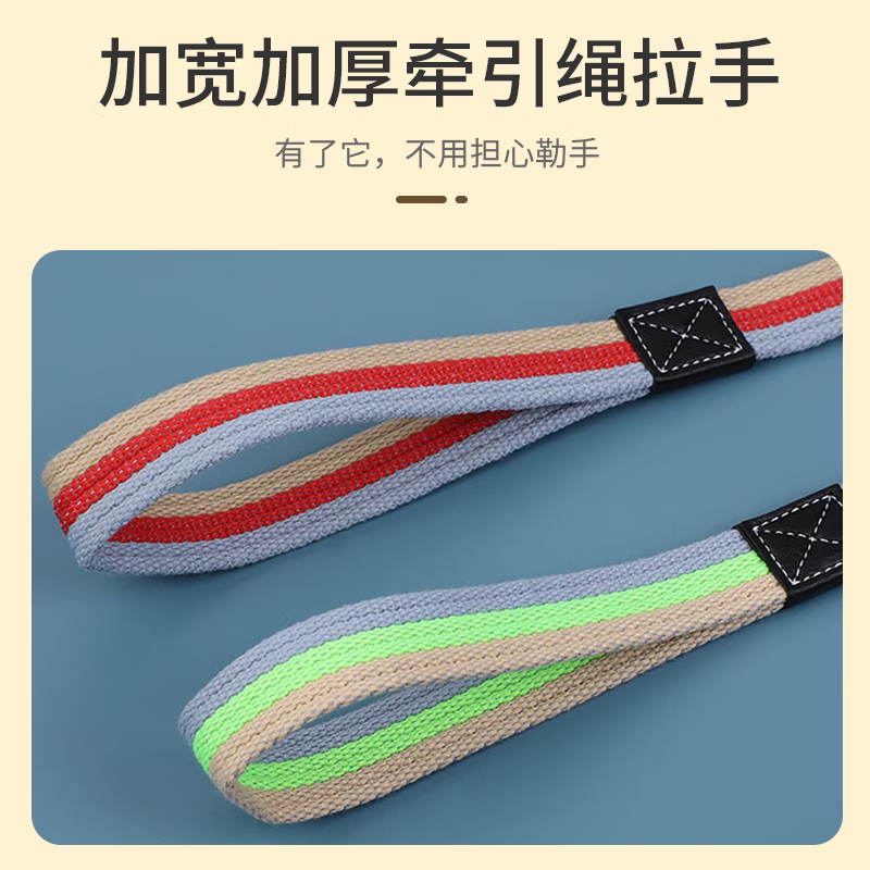 Pet Stars Canvas Color Matching Collar Leash 1.5m Dog Leash Leash Set Puppy Bichon Pomeranian Corgi Green Large (XL Size) Neck Circumference 46-68cm-