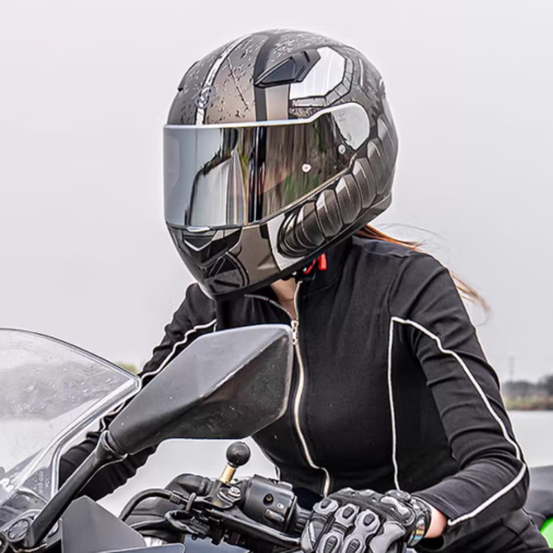 FASEED Motorcycle Helmet Men's Full Motorcycle Helmet Women's Riding Four Seasons Anti-freeze Warmth 816 Supreme National Trend 2XL