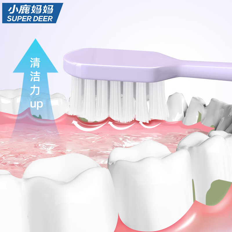 Fawn Mama Adult Toothbrush 2 Pack (Rounded Soft Bristles, Small Brush Head for Deep Cleaning)