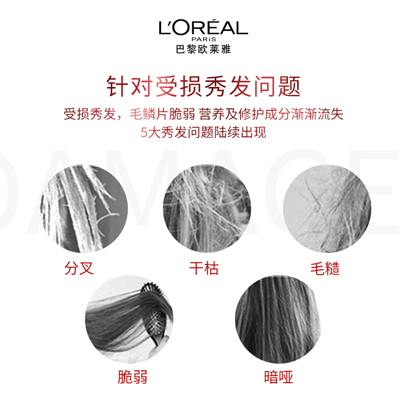 L'Oreal multi-effect repair conditioner to improve dry hair 700ml (new and old packaging shipped randomly)