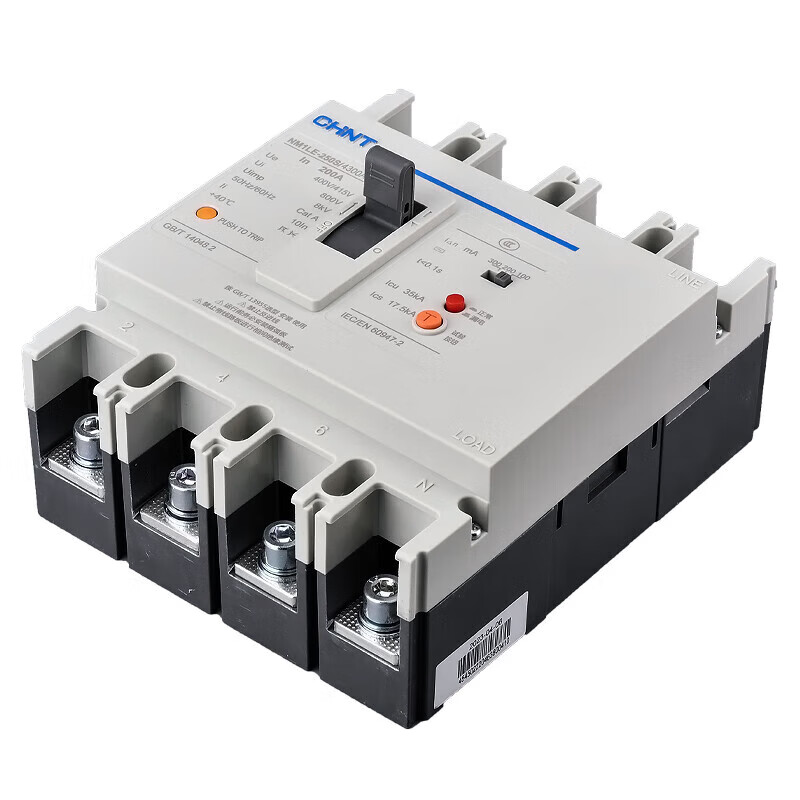 Chint circuit breaker 400A total production 250A with leakage protection switch NM1LE 100A three-phase four-wire leakage protection 4p 63A