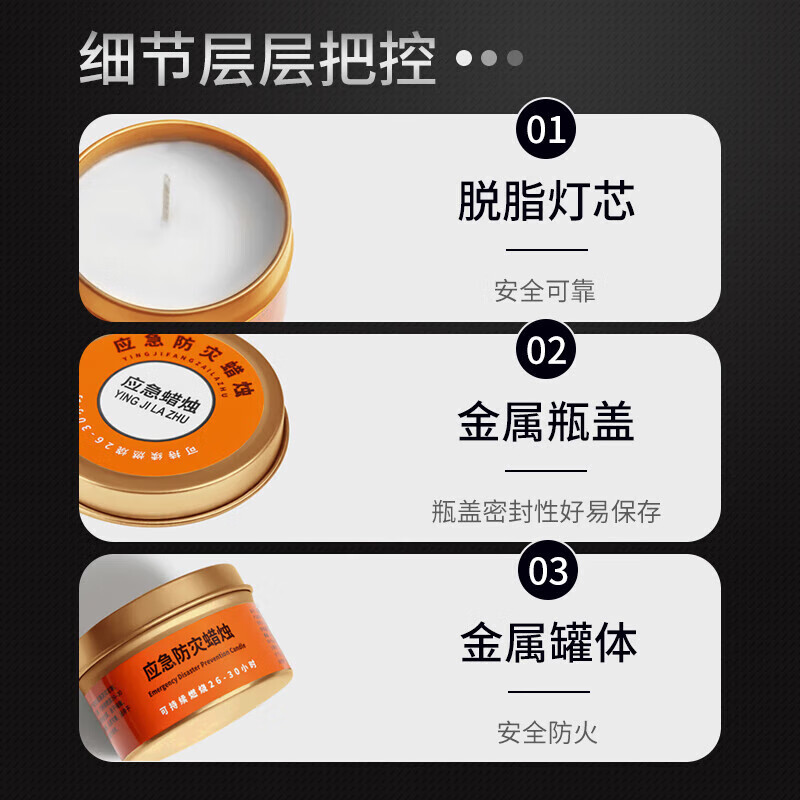 Kingstein emergency candle 10 pack outdoor power outage lighting candle smokeless and odorless emergency reserve supplies windproof waterproof fireproof emergency backup candle 80g