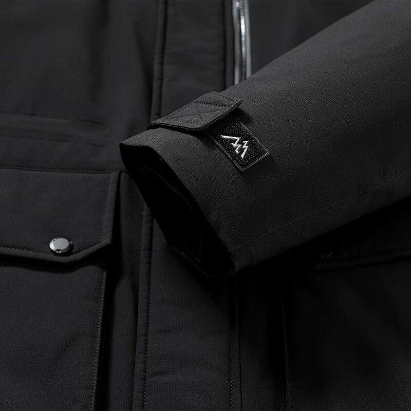 Flying in the Snow Goose Down Series Down Jacket Men's Medium and Long Hooded Large Fur Collar Loose, Comfortable, Casual and Versatile Down Jacket