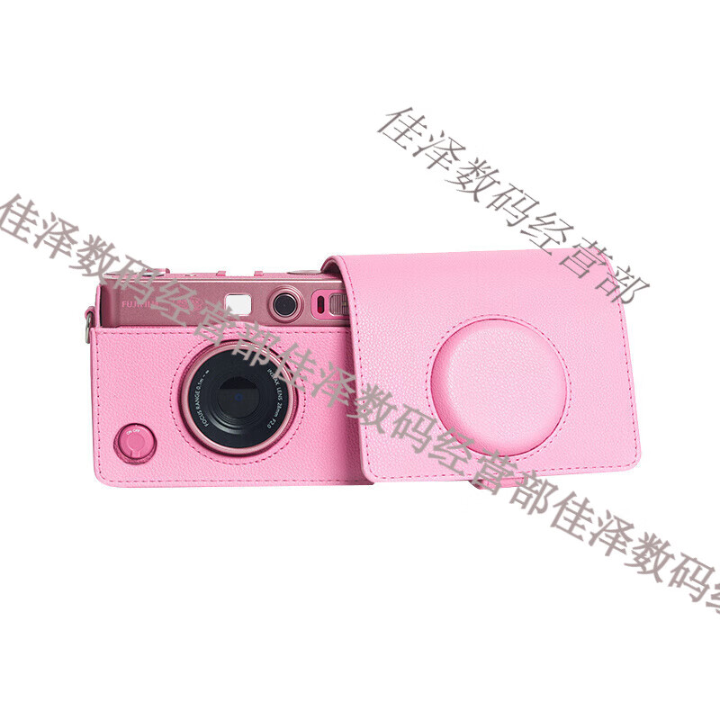 Fuji instant instax minievo pink limited edition one-time imaging camera MiniEvo cherry blossom pink limited edition + 64G memory card + camera bag dream white edge 40 pieces of photo paper + 64G memory card