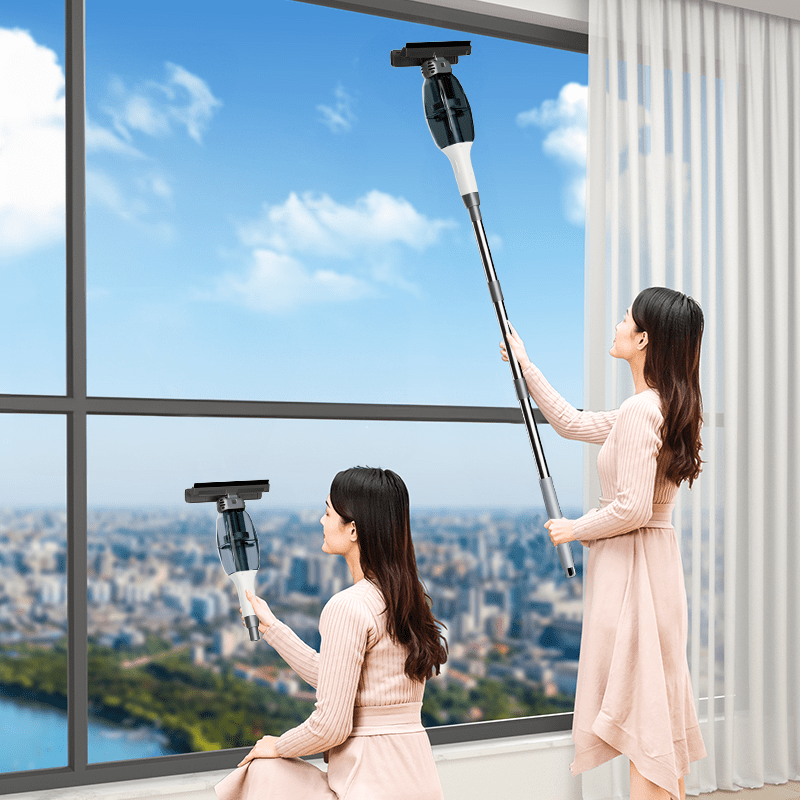 BMOI ECOWACS German window cleaning robot household handheld automatic cleaning mirror suction and scraping all-in-one electric glass cleaning window artifact electric window cleaning machine retractable extension tube cleaning cloth*3