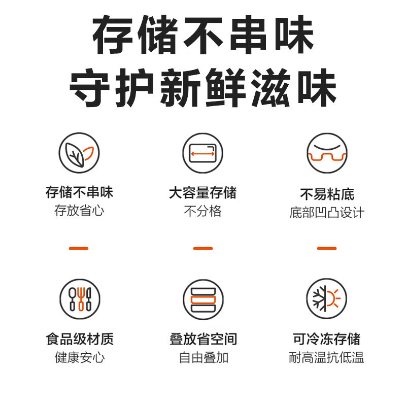 SUPOR dumpling freezing box, food-grade refrigerator storage box, steamed stuffed buns and wonton box, special meat packaging box for freezing, crisper box, microwaveable, 1 layer, no lid