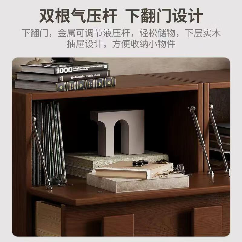 Jin Luyuan medieval style solid wood modular air pressure rod double-layer free combination luxury living room TV cabinet home collection wine cabinet 45*40*50 multi-function cabinet*1