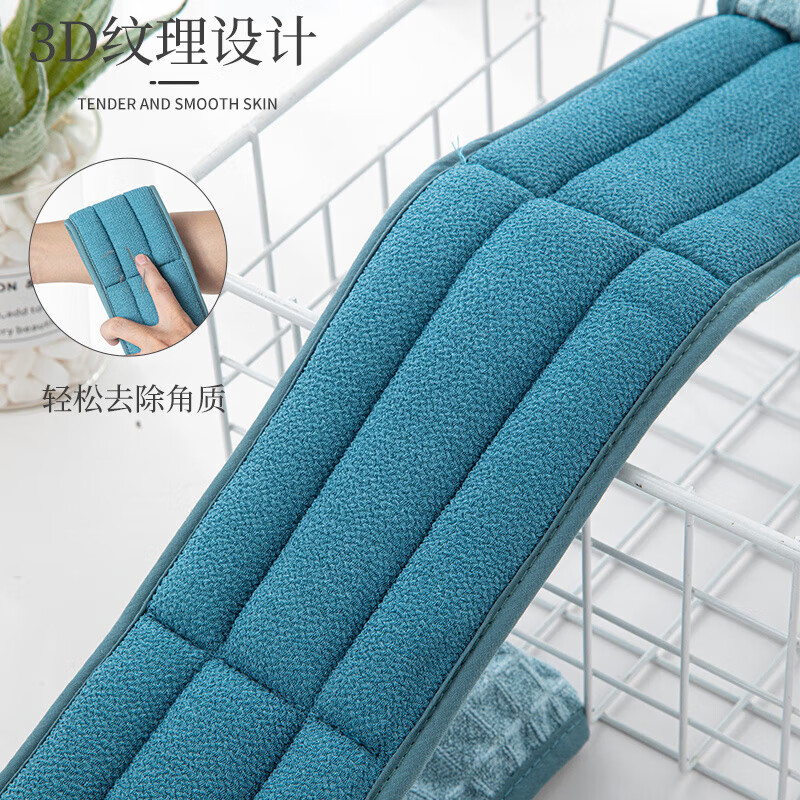 KDISV German bath towel, bath towel, huge muddy back, special bath towel for women's back, coarse sand bath artifact, powerful 3D upgraded double-sided back strip, blue