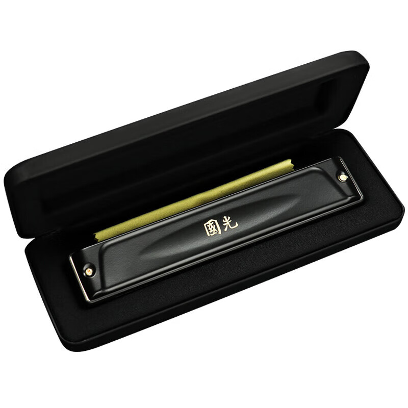 Guoguang harmonica 24-hole Guozhimeng performance-grade harmonica polyphonic C key F key A key D key B key 28-hole accented 24-hole Guozhimeng performance-grade harmonica black-polyphonic C key