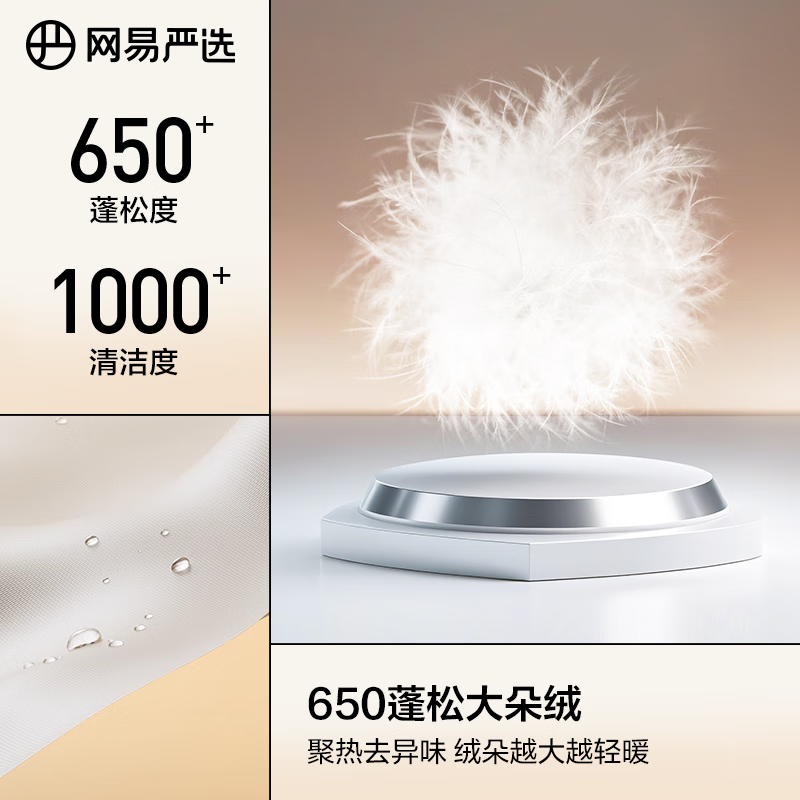 NetEase carefully selects 25 new products 90 duck down super fluffy down jacket casual bread coat graphene warm lightweight antibacterial water repellent 25 autumn and winter stand-up collar-Quiet Black L