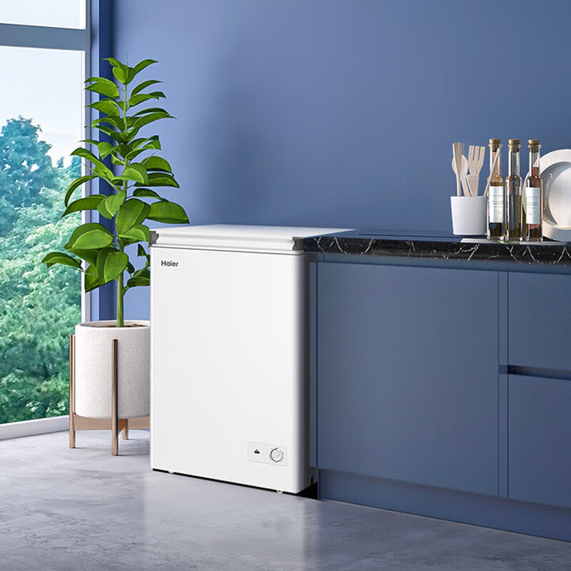 Haier Freezer Home Commercial Large Capacity Small Refrigerator Small 100/200/300 Liter Small Freezer Level 1 Energy Efficiency Energy Saving Full Refrigerator Conversion Freezer Frost Reduction 80%丨-30 Cryogenic Quick Freezing 100L