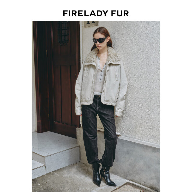 Fu Zhien CHIC PARKA Aurora Yingxue detachable wool 90 goose down fur parka jacket