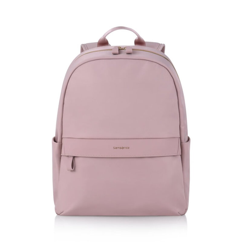 Samsonite Backpack Women's Business Commuting Backpack 14-inch Antibacterial Computer Bag Business Travel Fashion Casual Pink School Bag