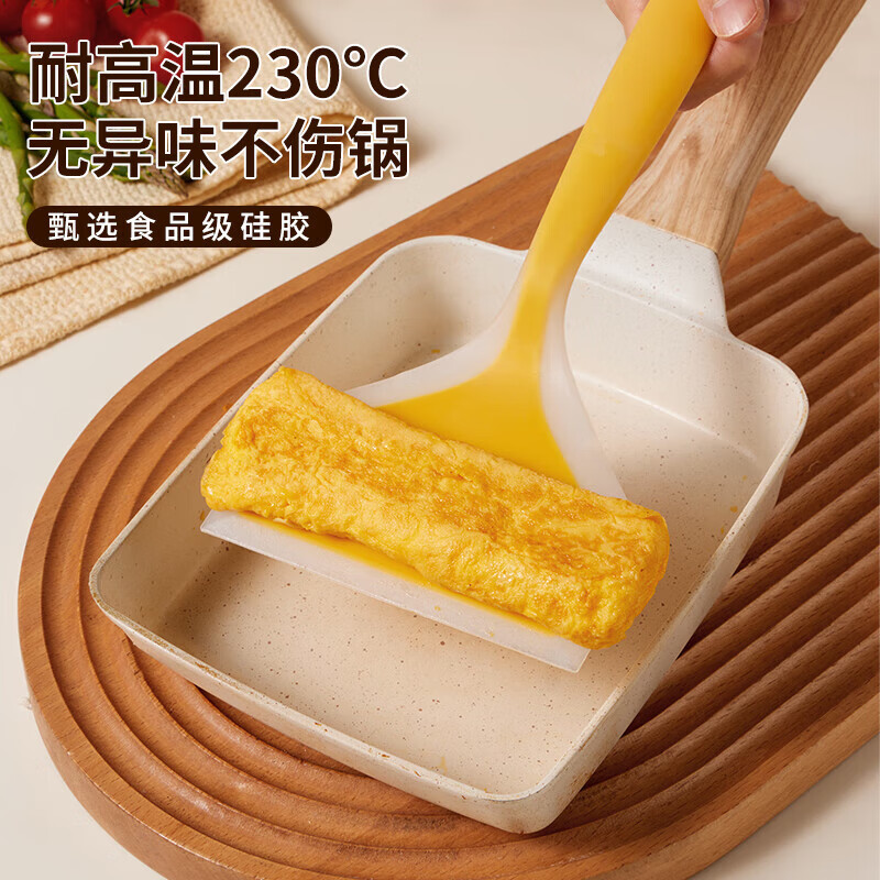 Baijie silicone spatula, non-stick special spatula, frying pan, tamagoyaki spatula, pancake tool, pancake baby food supplement tool