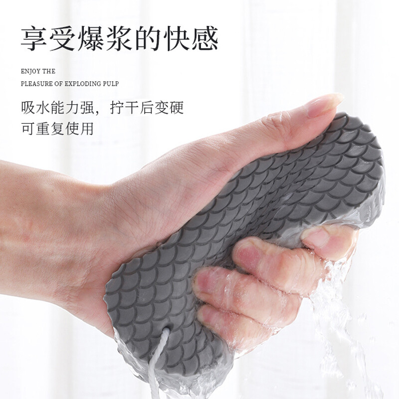 JAJALIN bath towel sponge mud rub artifact bath rub gray ladies children baby baby bath special gray