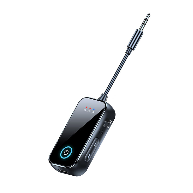 Bluetooth 5.4 audio transmitter and receiver, headphone, audio, car navigation, call, TV, computer, wireless one-to-two T80 standard + aircraft adapter