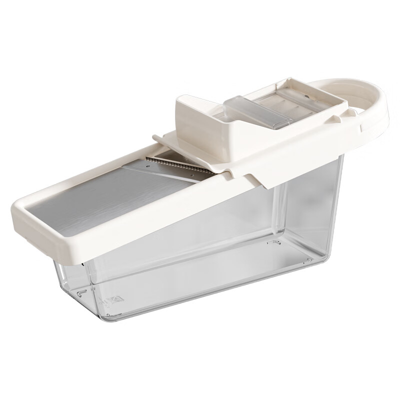 ASCOR grater household potato grater multifunctional vegetable cutter new scraper does not hurt your hands kitchen shredding artifact stainless steel vegetable cutter + hand guard + slicing + thick shreds + drain basket