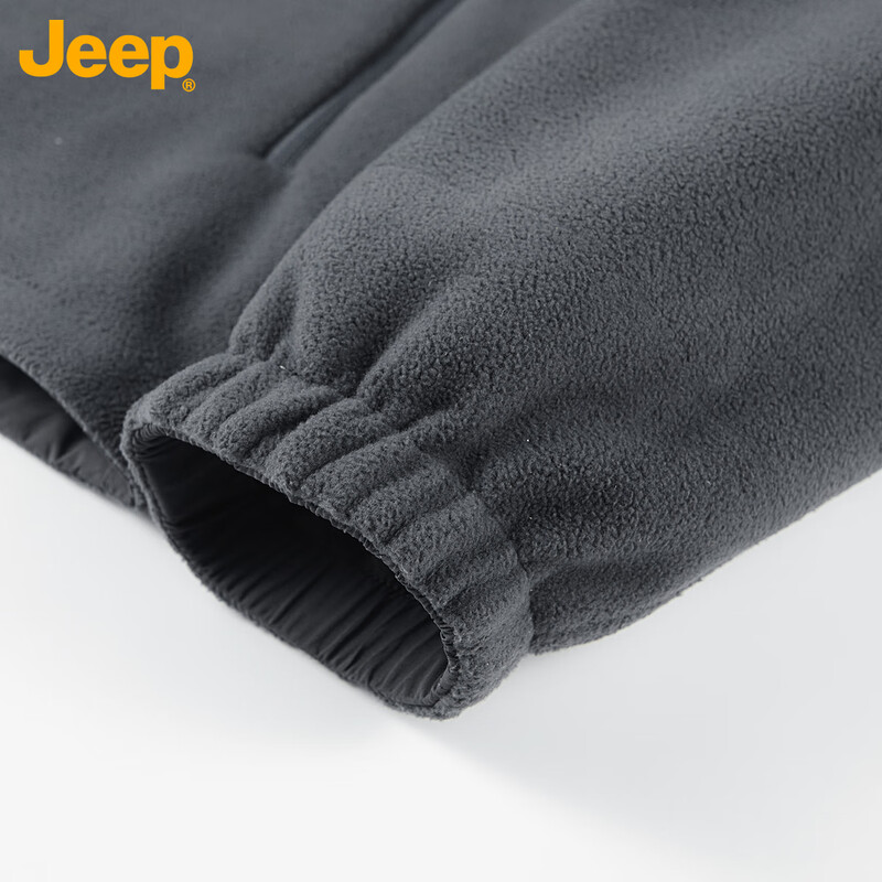 JEEP double-sided new polar fleece jacket for men and women in autumn and winter windproof and warm stand-up collar plus velvet loose fleece jacket