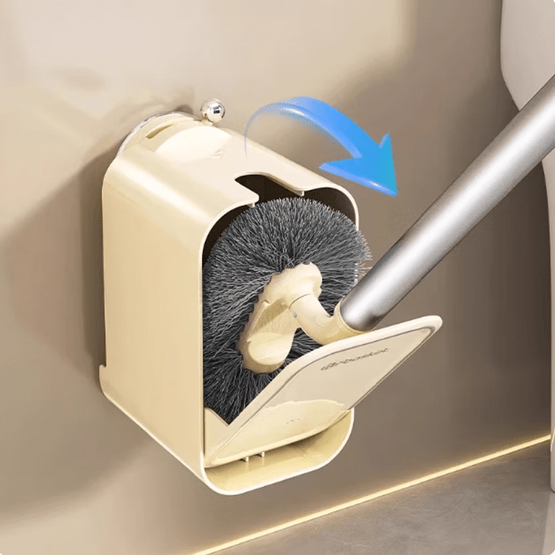 JCZS Toilet Brush Suction Cup 2026 Style Home Cleaning No Dead Angle Wall-mounted No-Punch Bathroom Gun Ash*1 Suction Cup Does Not Hurt the Wall/No Dead Angle Brush Head