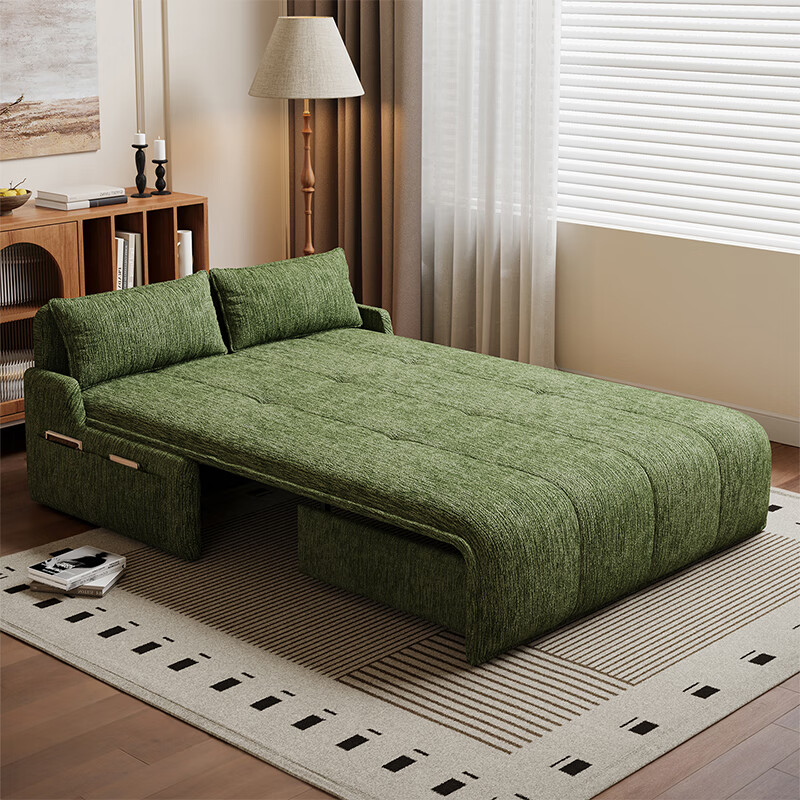 Chaogeshu Intelligent Electric Sofa Bed Multifunctional Storage Chenille Living Room Office Small Apartment Leisure Sitting and Lying Outer Diameter 1.2 Meters Wheat Chenille + German Oken Motor + Access Mijia App Spine Protector Coconut Brown Model (No Storage)