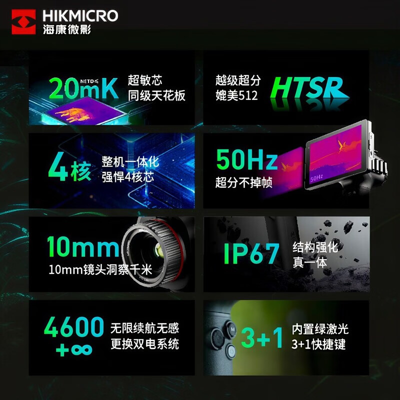 HIKMICRO high-definition thermal imaging camera handheld all-in-one night vision device Xinghuo Field E20 infrared thermal imaging instrument new upgraded field version PRO highly cost-effective recommendation