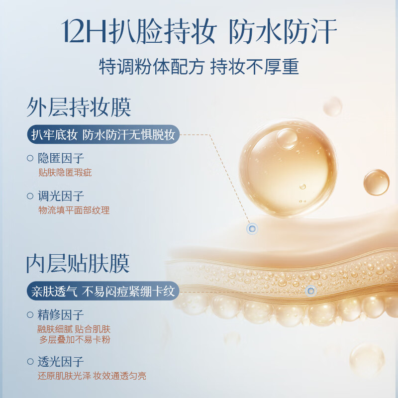 DPDP Air Makeup Filter Locking Light Cushion Cream Foundation for Oily Skin Soft Focus Oil Control Dry Skin Hydrating Moisturizing Concealer Long-lasting 1 Original 1 Replacement W02# Hydrating Natural Color-Dry Skin, Yellow Skin Selection