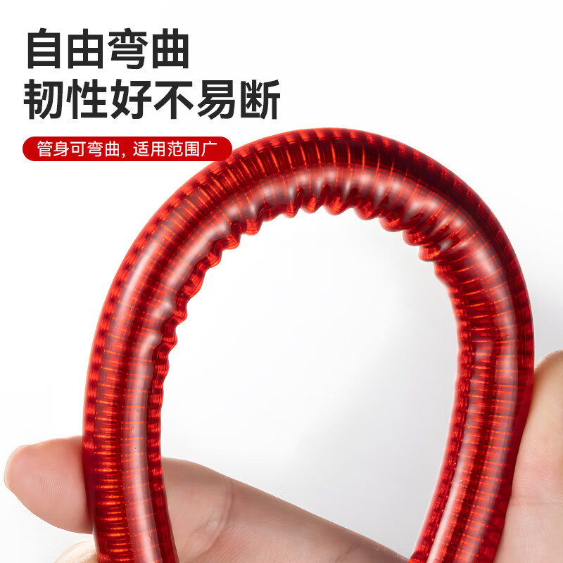 Dezhong 304 stainless steel corrugated pipe, special for water heater corrugated pipe, 4-point interface explosion-proof and leak-proof, gas water heater inlet pipe, thickened pressure-resistant faucet hot and cold water pipe 80cm, 2 pieces