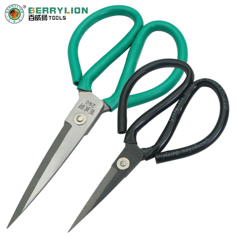 Civilian sewing scissors leather household pointed office multi-functional handmade small scissors industrial sharp powerful scissors tool leather scissors (210mm)