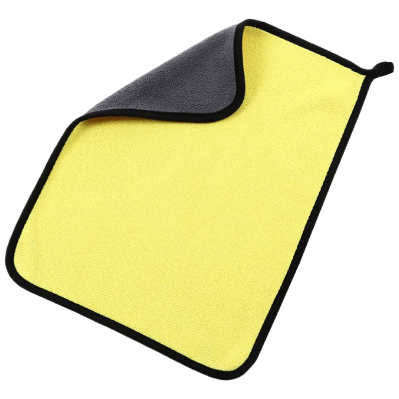 Pioneer coral velvet car wipes, car wash towels, fiber rags, thickened water-absorbent two-color double-sided car towels, gray blue 800g/ 30*30cm (minimum order of 30 pieces)