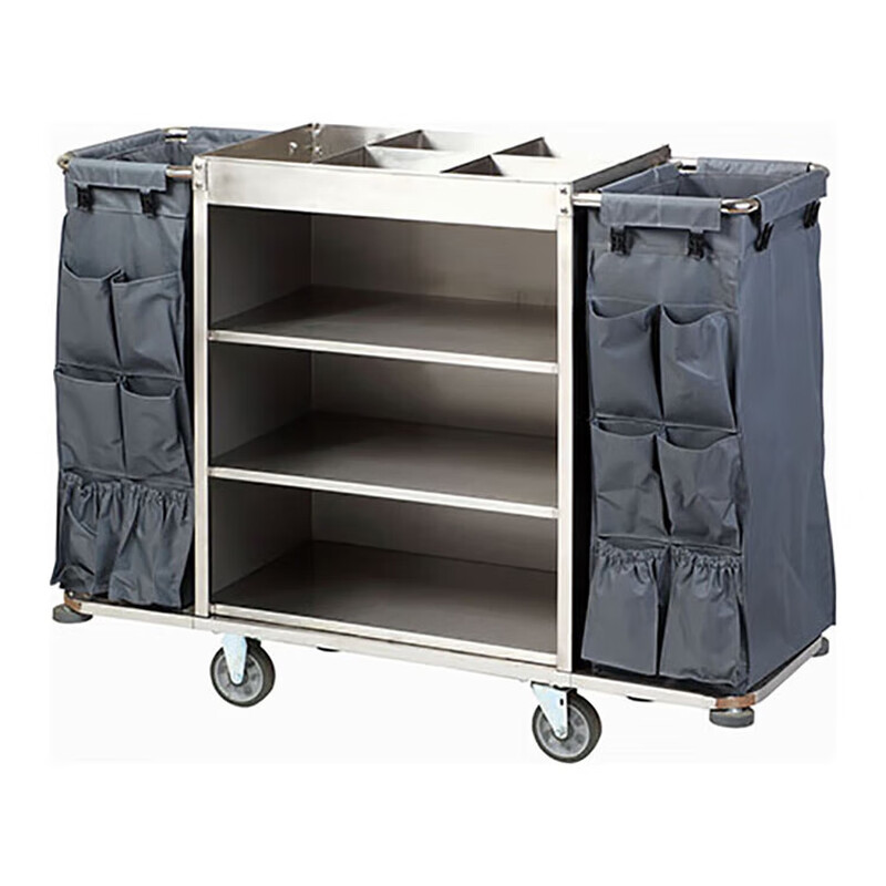 Hotel guest room work cart rag bag hanging bag cleaning cart linen cart tool differentiated towel storage points vertical row 6 vertical row 6 small bags rag bags one row two three rows