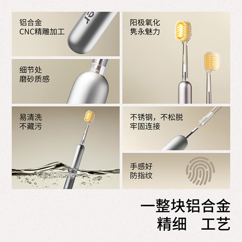 Left click Valentine's Day gift toothbrush for men and women, adult soft-bristle wide-head Pro couple plus 2 heads (8 brush heads in total)