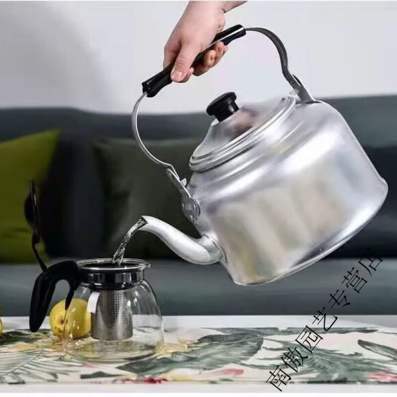 Runhuanian old-fashioned thickened aluminum kettle traditional aluminum kettle gas stove restaurant large water teapot household durable extra-thick aluminum kettle 30cm-(about 20) 10000ml