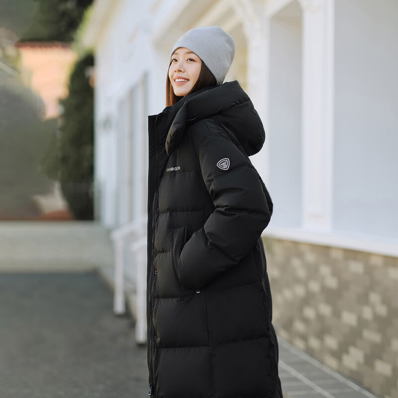 Tambor Down Jacket Women's Long Removable Hood Winter Sports Warm Jacket 5550888D Black 160
